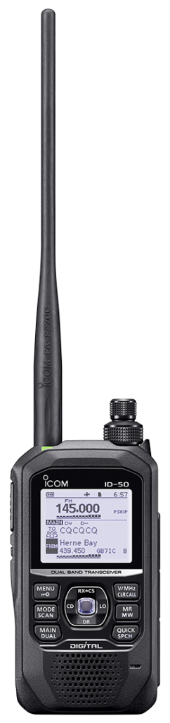 Icom ID-50E Ricetrasmettitore portatile analogico digitale FM e D-STAR DV dual-b