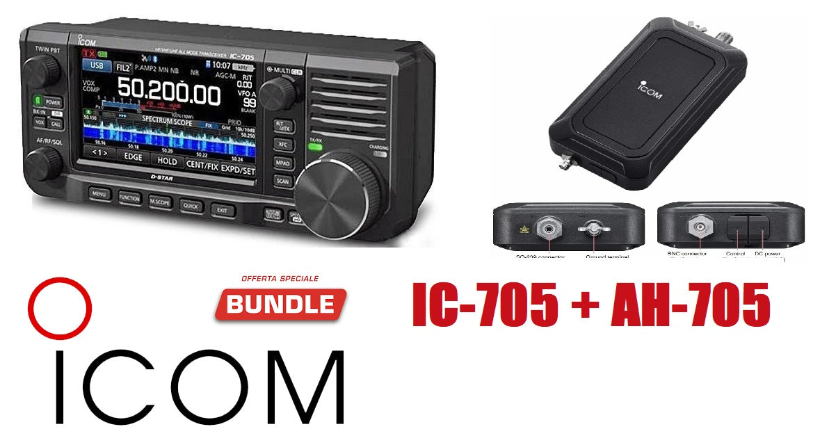 Offerta bundle Icom IC-705 + AH-705