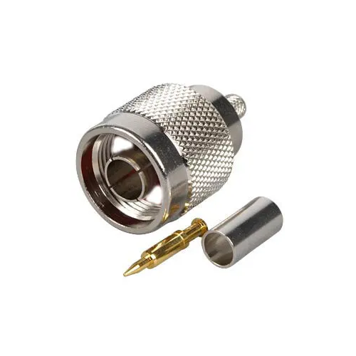 HRS N5CRIMP CONNETTORE N MASCHIO A CRIMPARE per RG-58, Airborne 5 e simili 5mm