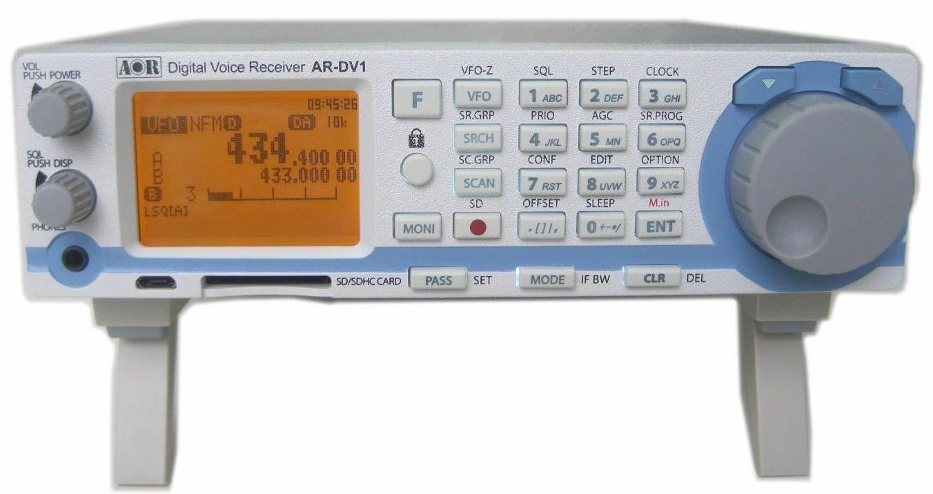AOR AR-DV1 Ricevitore Scanner Multi-Digitale - DMR, D-STAR, TETRA - Copertura 100 kHz-1.3 GHz