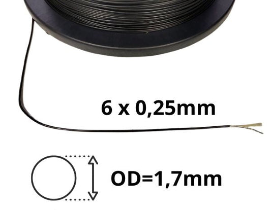 FD15 Cavo unipolare per antenna (6 x 0,25) con anima in Kevlar – Vendita al metro